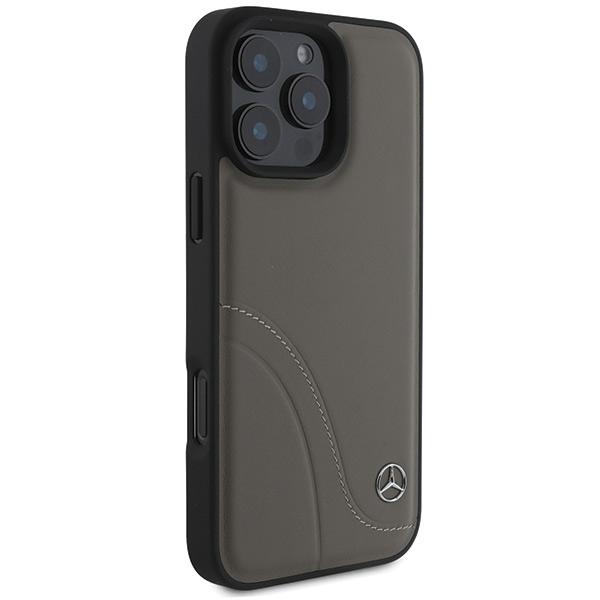 Mercedes Mehcp16X23Rbcsb Iphone 16 Promax 6.9 Brązowy/Brown Hardcase Mb Curved Stitches Leather