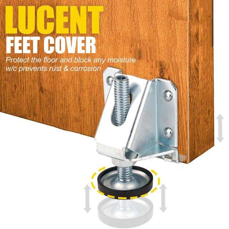 

Adjustable Height Furniture Leveler Legs Load Foot Floor Protector Easy to Use срібний