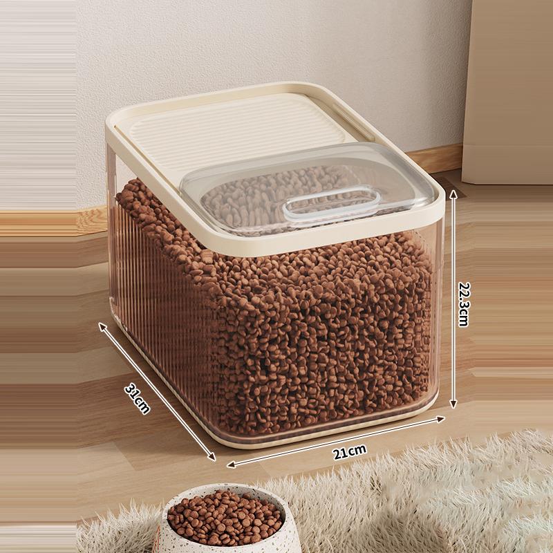 Dog Food Storage Container With Airtight Lid 5/10/15l Large Capacity Moisture Proof Dog Cat Dry Food Bin For Pet Supply Storage