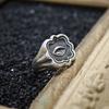 Adjustable Open Ring Men Women Vintage Eye Motif Geometric Copper Band Retro Style Statement Jewelry