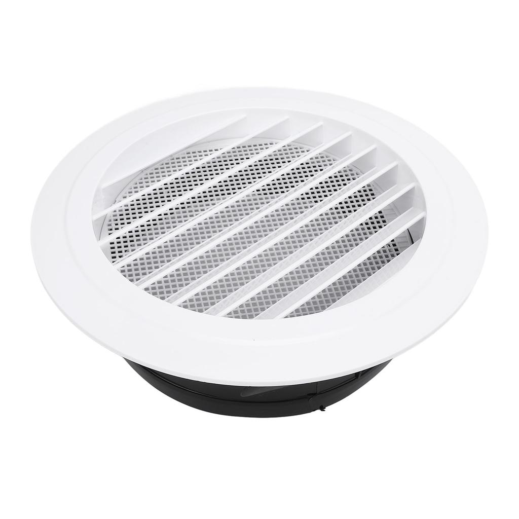 Tampa de ventilação redonda de 200 mm, tampa de ventilação de plástico ABS branco, grelha de ventilação inclinada para banheiro, cozinha e escritório