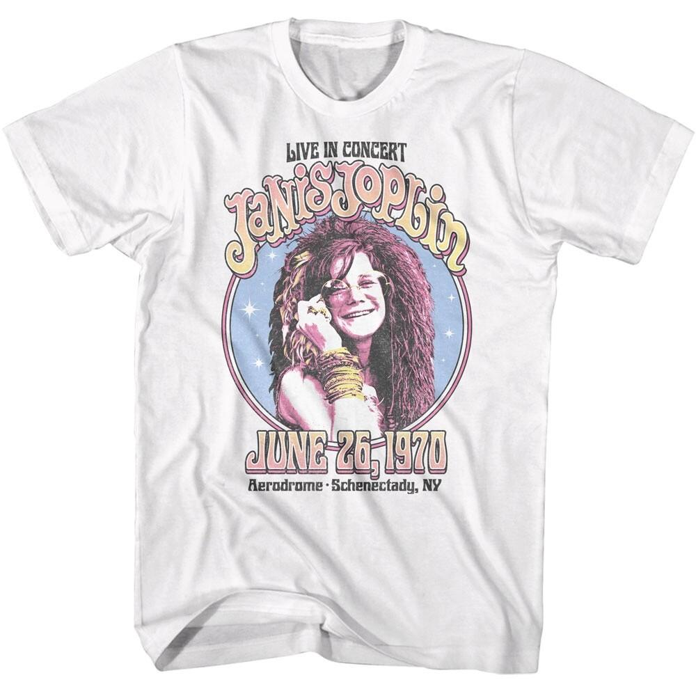 Janis Joplin Aerodrome Schenectady Men T Shirt New York 1970 Live in Concert S