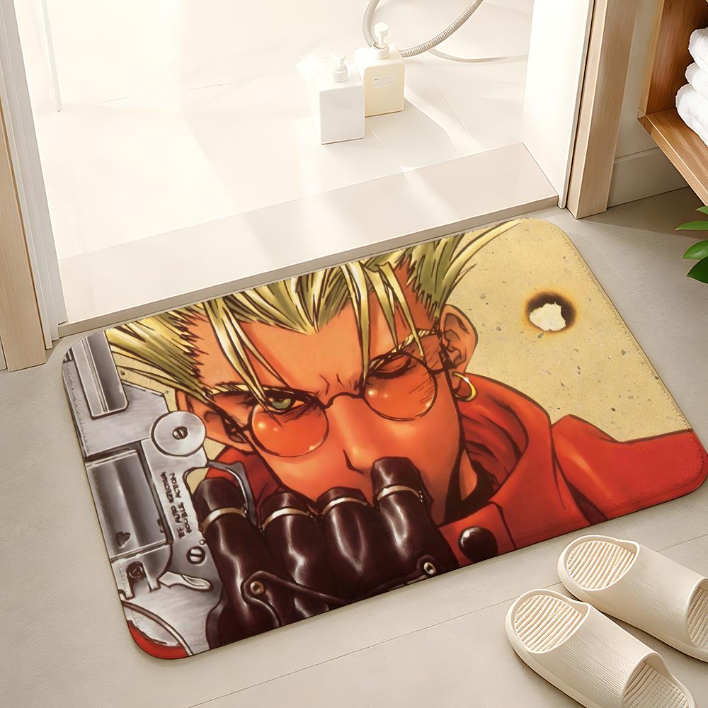 Anime TRIGUN STAMPEDE Floor Mat Floor Mat Soft Flannel Non-Slip Door Rug for Living Room