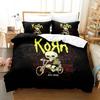 3D Printed Korn Rock Band Pieces Duvet Cover Pillowcase Bedding Set Single/Twin/Full/Queen Size Boys Girls Adults Bedroom Decor