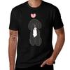 Love Black White Poochon Bichon Poodle Tshirt Novelty Print Casual Tee Shirt