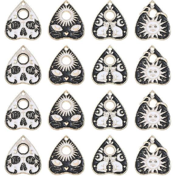 KitBeads 40pcs Enamel Rabbit Charms Mixed Styles Easter Bunny Charms Flower Printed Animal Bunny Rabbit Charms for Jewelry Making Bulk