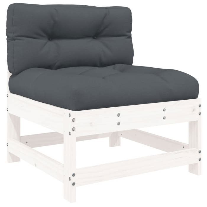 Salon de jardin - Maison Exclusive - 10 pièces - Pin massif - Coussins anthracite