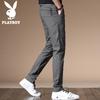 PLAYBOY Men's Slim-Fit Tapered Casual Trousers