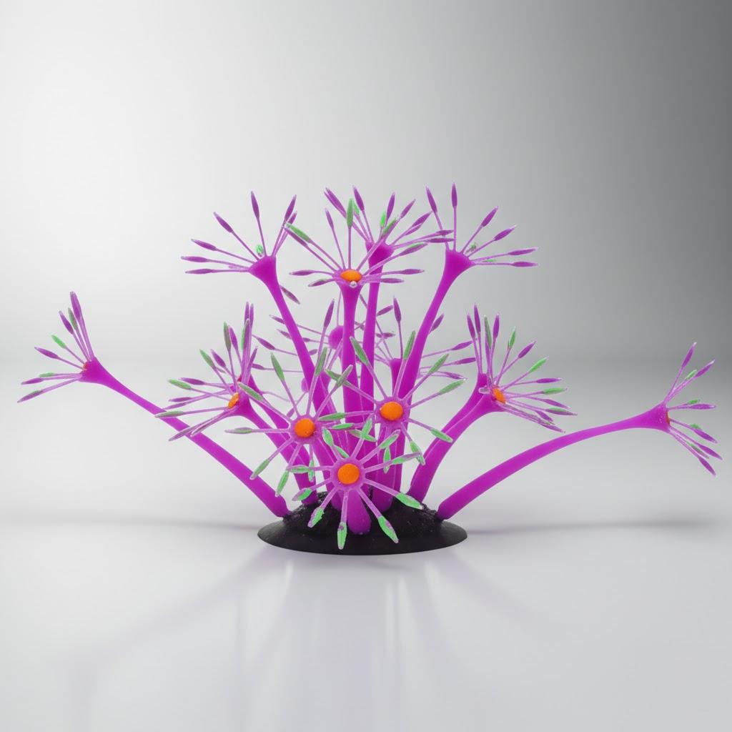 

Luminous Aquarium Coral Plant Ornament Artificial Underwater Decor Glowing Fish Tank Supplies Aquatic Landscape Accessories фіолетовий