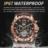 BINBOND Automatic Tourbillon Mechanical Wristwatches for Men Luxury Luminous Waterproof Men's Business Watch