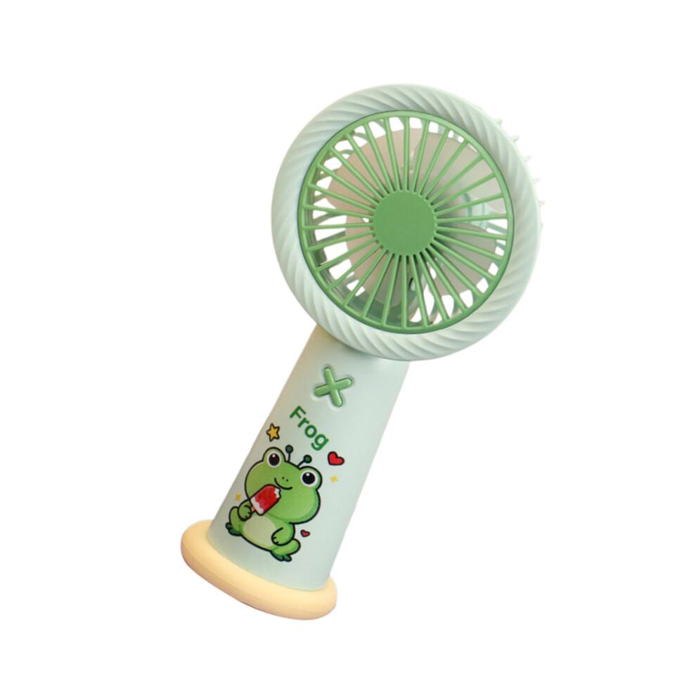 Portable Handheld Fan 3 Speed Cooling Fan Rechargeable-Green
