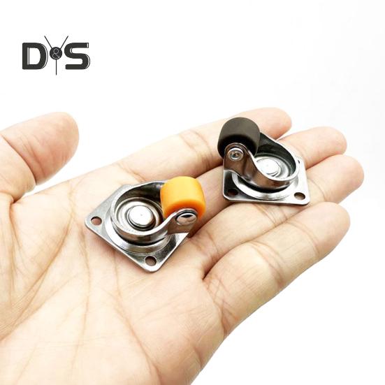 Roți pentru mobilier de 0,5 inci Roti universale cu placă pivotantă mică pentru cărucioare Mobilier Pat pentru copii Dulap de bucătărie Masă