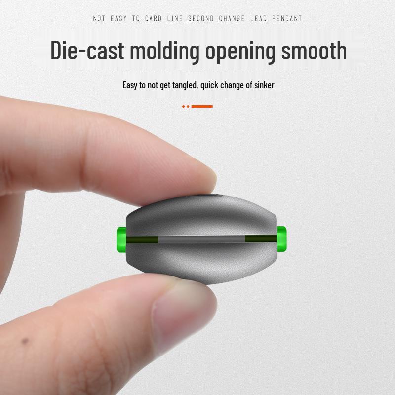 Japanese Hollow Olive-Shaped Lead Sinkers for Raft Fishing - Bridge Valve Accessories for Quick Bites & Long Casts