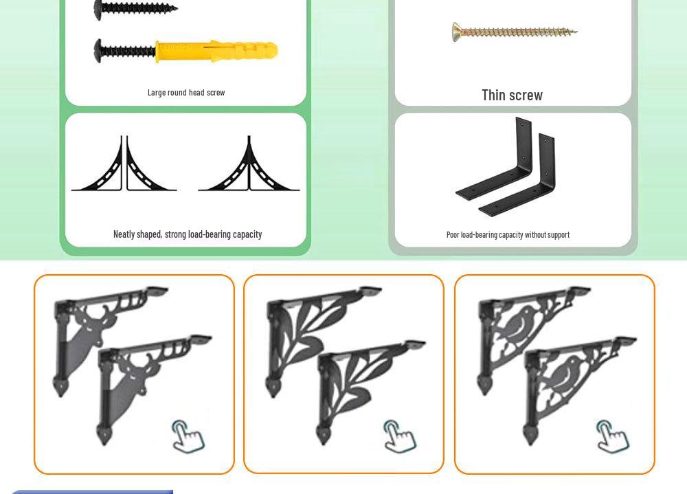 Suportes de Prateleira de Parede Reforçados de 6 Polegadas, Capacidade de Carga de 40kg, Suporte de Lareira Metálico de Alta Resistência, Pacote com 4