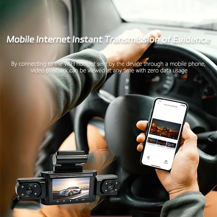 4-Kanal WiFi Dashcam, Weitwinkel, Nachtsicht, G-Sensor, Parkmodus & Schleifenaufnahme, Universell für verschiedene Fahrzeuge