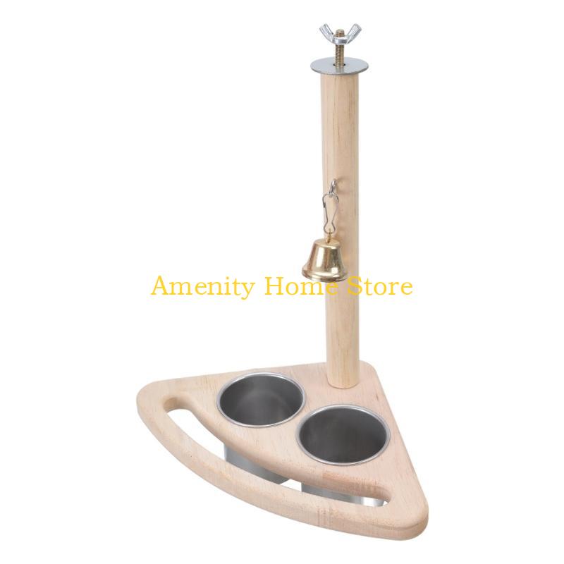 

F26C Multifunctional Bird Perch, Parrots Cage Toy, Bird Feeding Cups Cage Mounting Bird Toy for Entertaining China Mainland