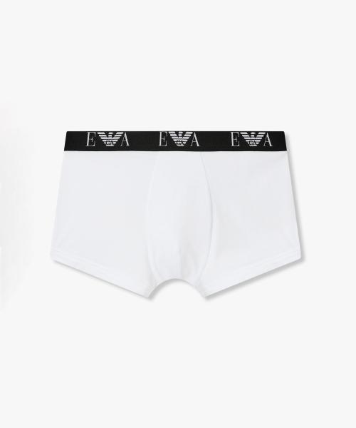 

[Emporio Armani Underwear] Men s Eagle Banding Cotton Trunks 0816112055 [Shipped from Korea] 100% Authentic White - S