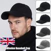Mens Plain Wool Blend Baseball Cap Winter Warm Golf Hat Adjustable Snapback Hats
