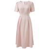 Sancai Minimalist Light Pink Lyocell A-Line Dress