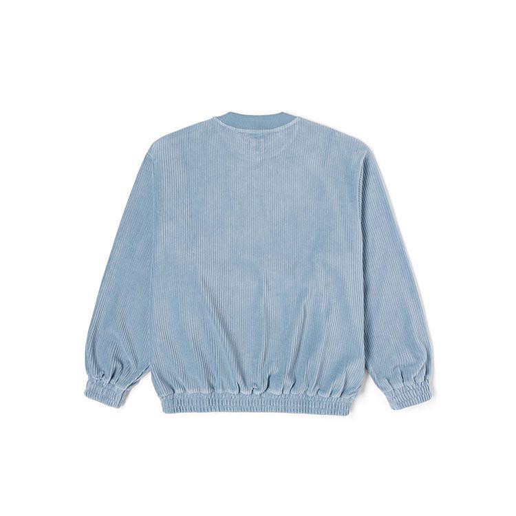 Vans Solid Color Crew Neck Pullover Long Sleeve Sweatshirt Women Sweatshirt Gray Blue VN000GR0DSB