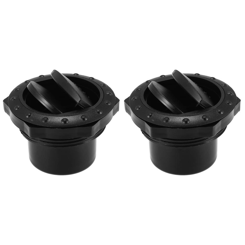 ACROPIX Air Conditioner Deflector Vent for RV Bus Boat Yacht 60mm Swivel Round A/C Exhaust Black 2 Sets