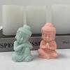 Buddhas Monk Shape Silicone Molds DIY Epoxy Resin Molds Table Ornament Mould Candle Plasters Making Tool Easy-to Clean