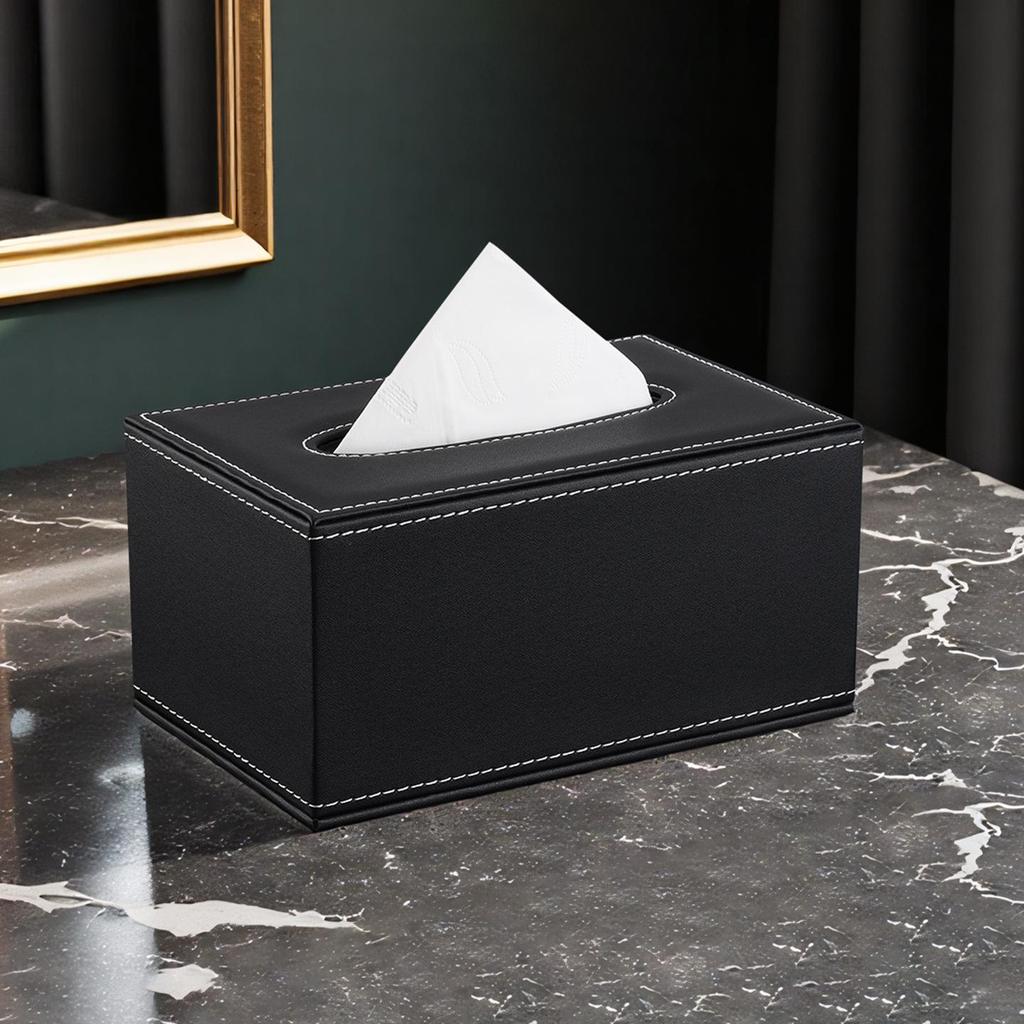 Modern Minimalist Leather Tissue Box for Home, Office, or Hotel