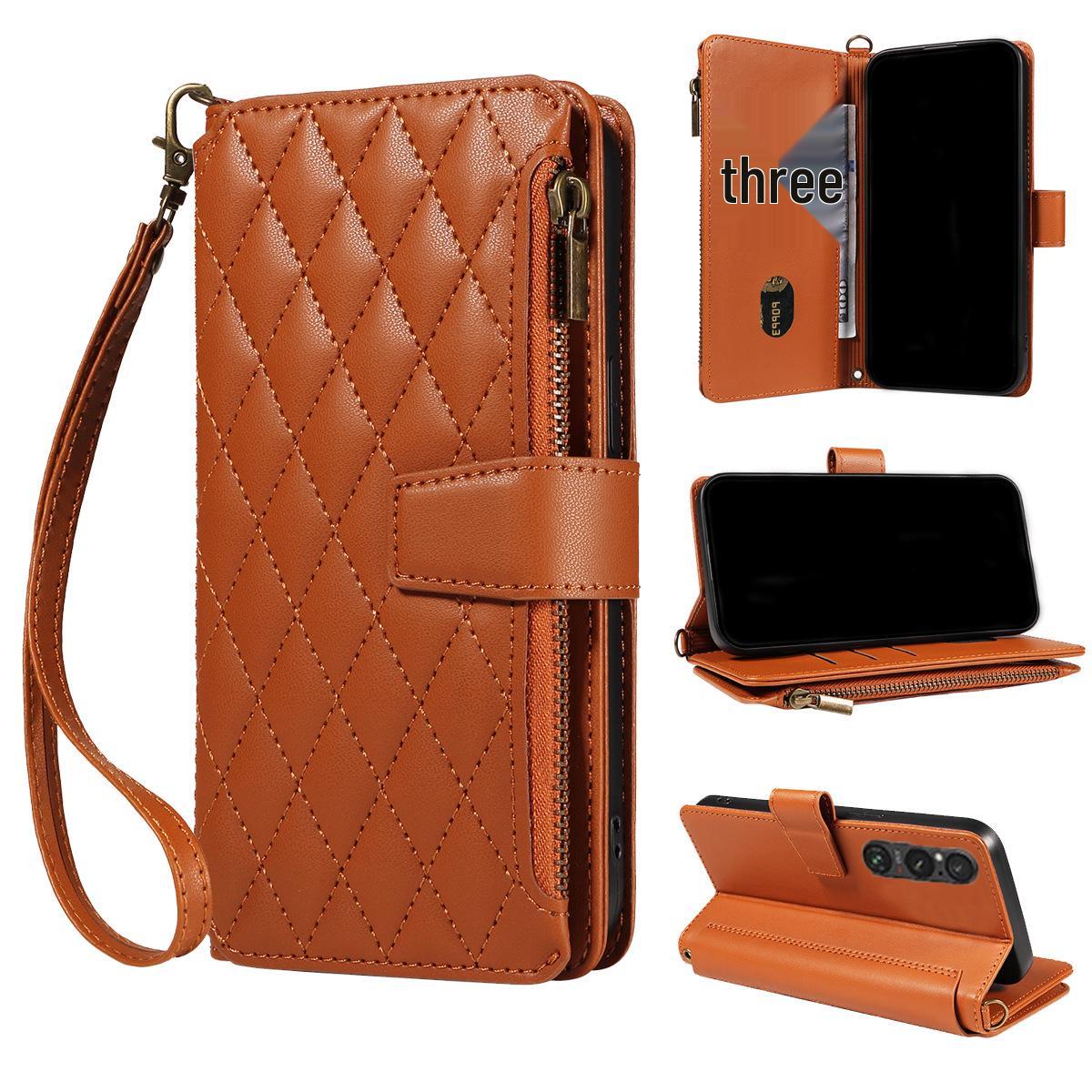 

Protective Leather Case for Sony ACE III, 10 VI, 1 IV with Zipper and Flip Cover Sony 10 V