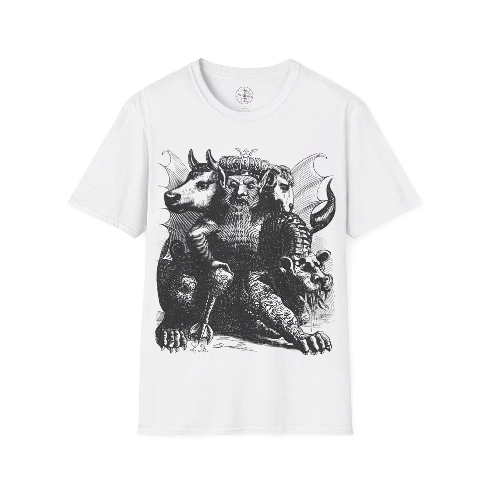 Asmodeus Demon T-Shirt | Occult Graphic Tee | Goetia Demonology Apparel | Esoteric Art Shirt 4XL