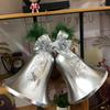 80cm Extra Large Golden Christmas Bell Ornament with Dual Clocks and Speakers for Mall, Hotel, or Bar Decor