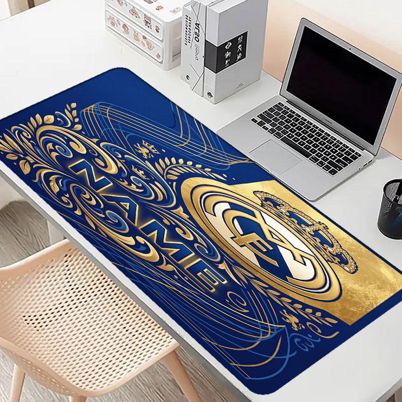 Personalizovaná podložka pod myš s motivem Real Madrid CF, Podložka na stůl pro notebook PC, Dekorativní podložka na stůl pro domácí klávesnici, Dárek