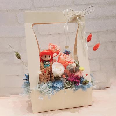 2 stk Kreativ Håndfoldet Foldet Blomsteræske Blomstergaveæske Romantisk Blomsterarrangementæske Bærbar Buketindpakningsæske