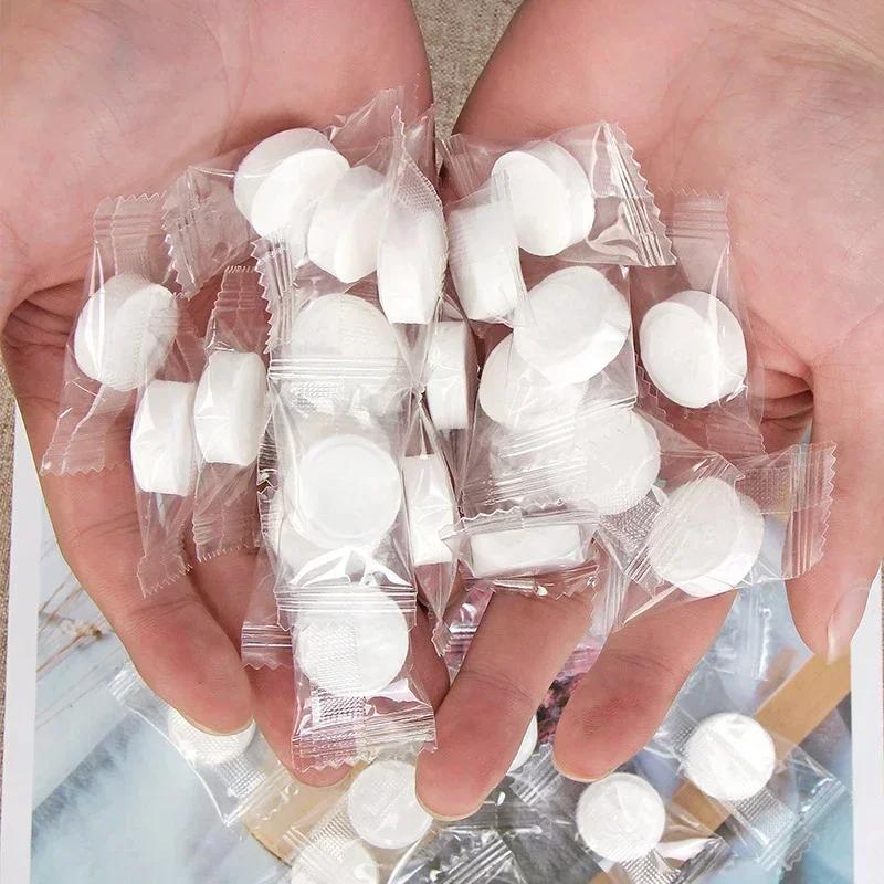 10-100PCS Compressed Towel Soft Disposable Coin Tissue Portable Mini Compressed Towel Absorbent Travel BBQ Outdoor Camping