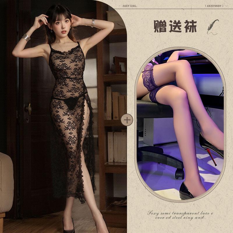 Sexy lace suspender skirt pure desire suit seduction uniform qqny pajamas sexy underwear