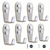 4/8PCS Stainless Steel Double Hole Wall Hook Heavy Duty Waterproof for Bathroom Kitchen Hang Towel Coat Bag Key Accessories
