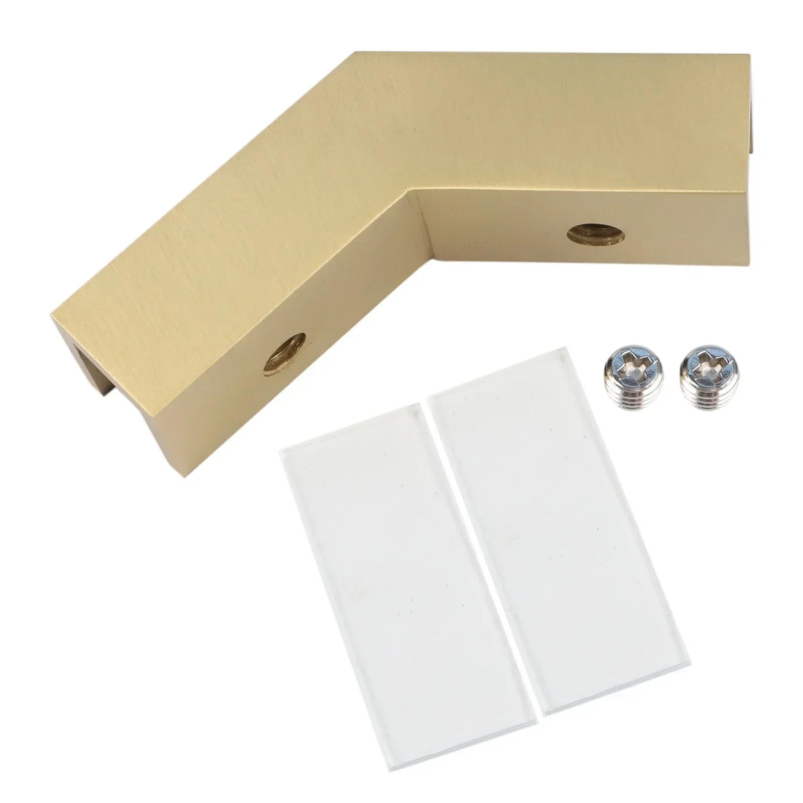 

Home Decor Bathroom Installation Chrome Glass Clamp Holder Bathroom Secure Glass Connection Solid Brass Construction Nickel