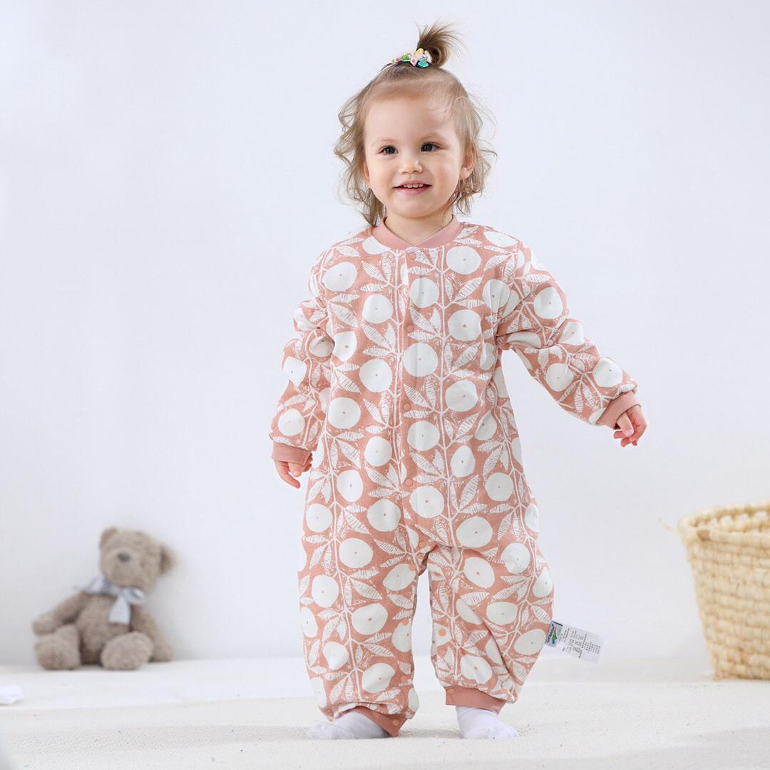 

Стёганый антибактериальный осенне-зимний ромпер для младенцев из чистого хлопка 90 cm