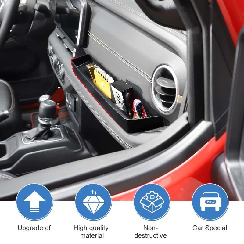 Co-pilot Armrest Organizer Storage Box Container For Jeep Wrangler JL For JT Gladiator 2024 Up Stowing Tidying Accessories