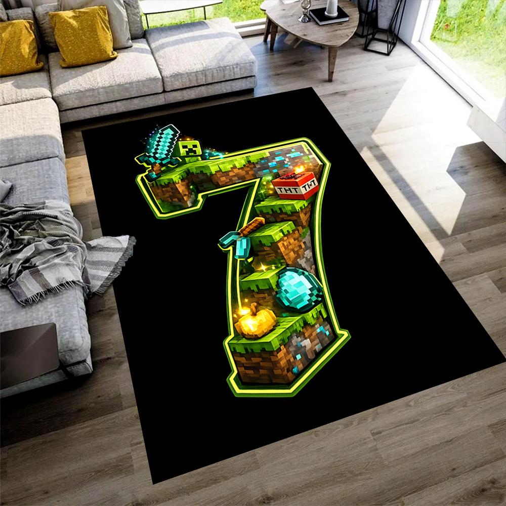 Minecraft Underground Adventure Floor Rug Office Rug Perfect for Bedrooms Hallway Living Rooms Dormitory Antislip Carpet Office home decor