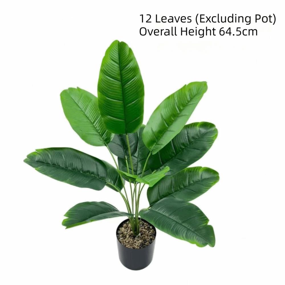 Material Plástico Plantas Artificiais Tamanho Grande Plantas Falsas Folha de Bananeira Artificial Decoração de Festa
