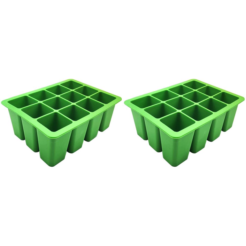 3-1 Stück 12 Löcher Silikon Anzuchtschale Sämlingsanzuchtschalen Anzuchttöpfe zur Samenvermehrung für Gartenbau Hydrokultur Anbausystem