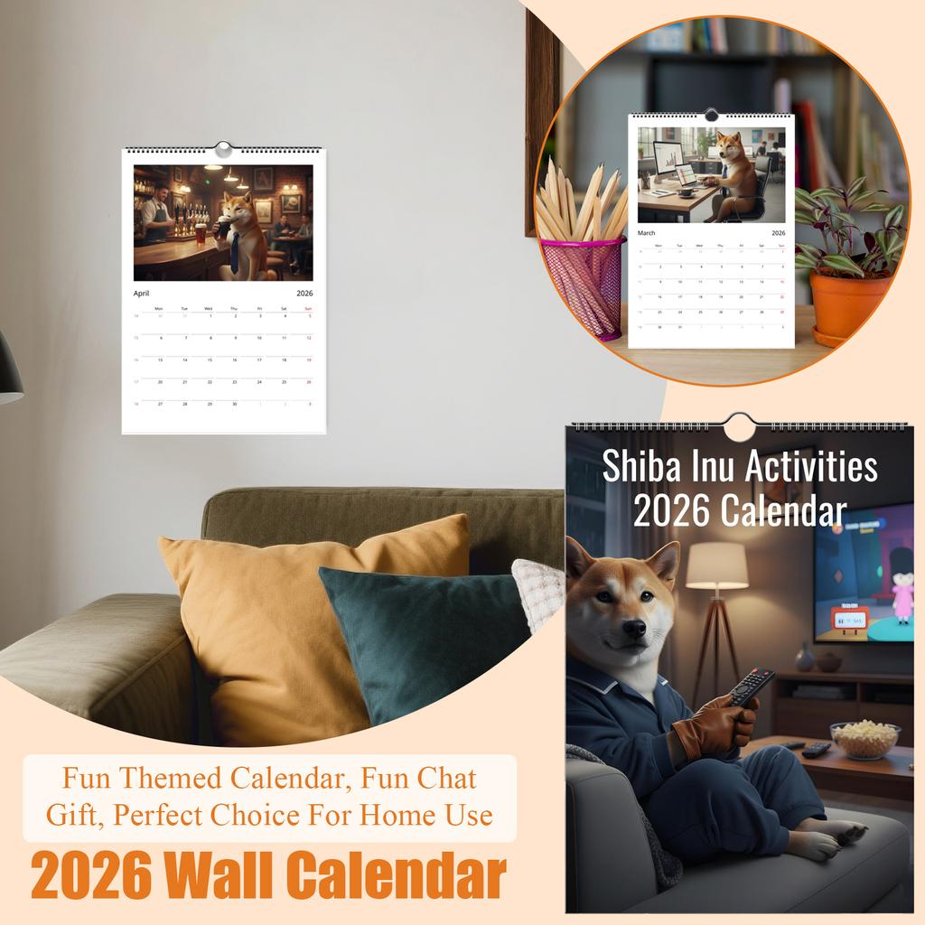2026 Wall Calendar, Fun Themed Calendar, Fun Chat Gift, Perfect Choice For Home Use.