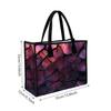 Purple Crack Pattern Tote Bag Large Capacity Casual Handbag for Daily Shopping Travel Commute Use