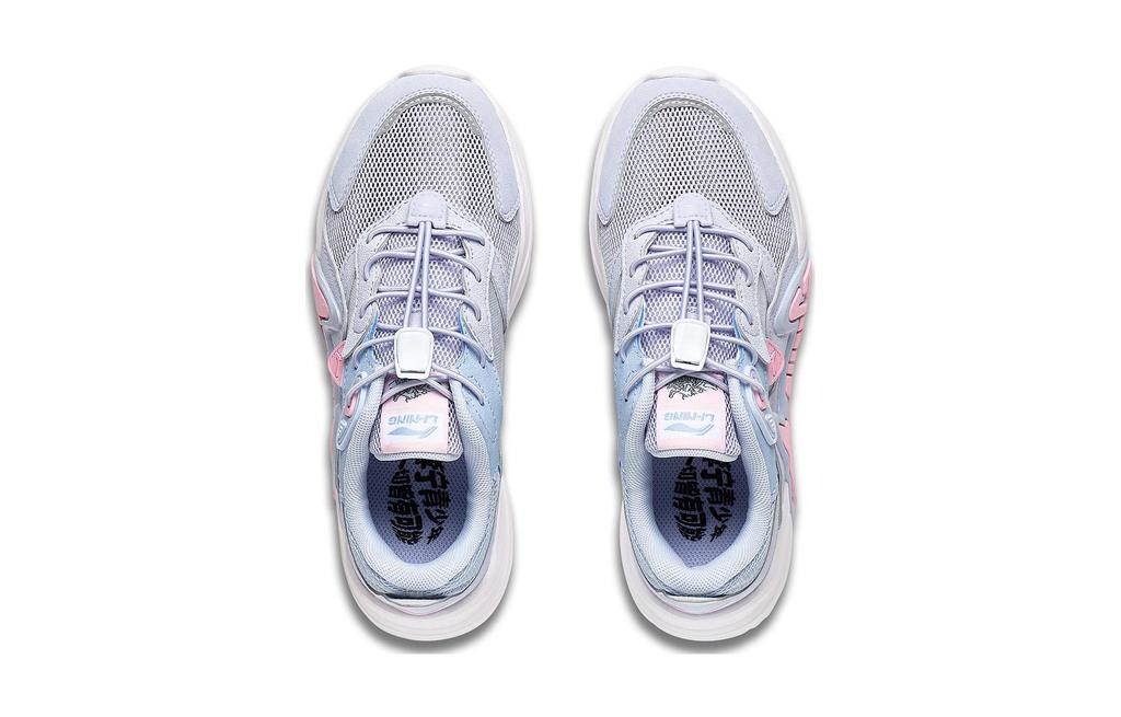 Li Ning YOUNG LN 90 SUMMER Comfortable Cushioning Rebound Low top Kids Lifestyle Shoes Blue Teenagers YKCT072-2