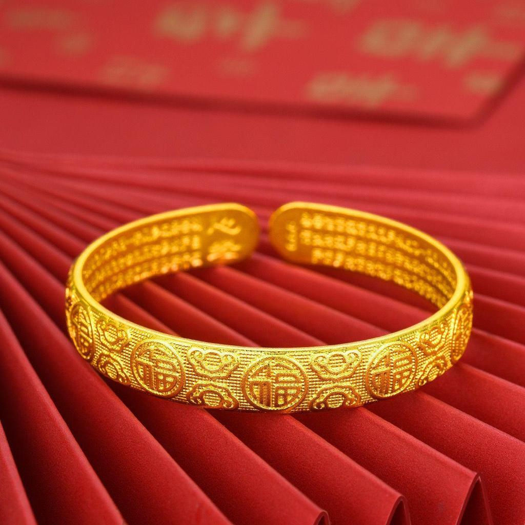 Golden Blessings Adjustable Bangle - Versatile Jewelry Gift for Mother's Day