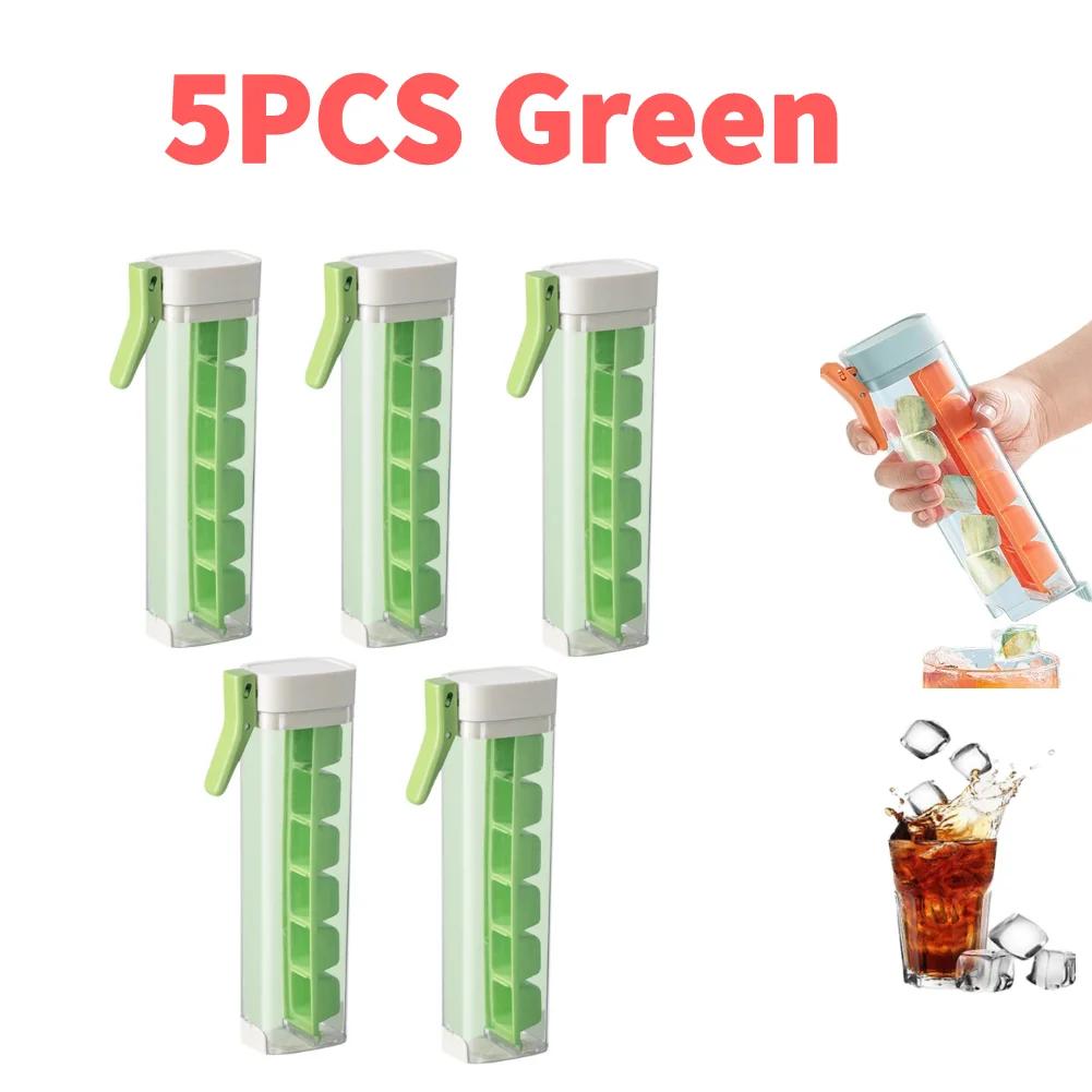 1-5PCS One-handed Pressing Ice Latticeasy Push and Pop Out Cube Ice Maker Home Creative Ice Mould Homemade Small Ice Moulds