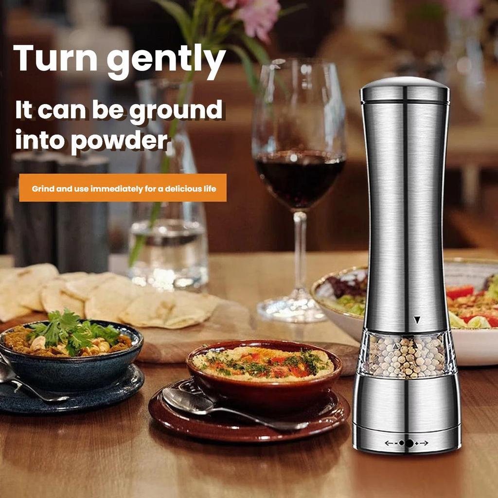 Jingmao Stainless Steel White Pepper Grinder Bottle, Salt And Black Pepper Powder, Peppercorn, Home Manual High-End Core