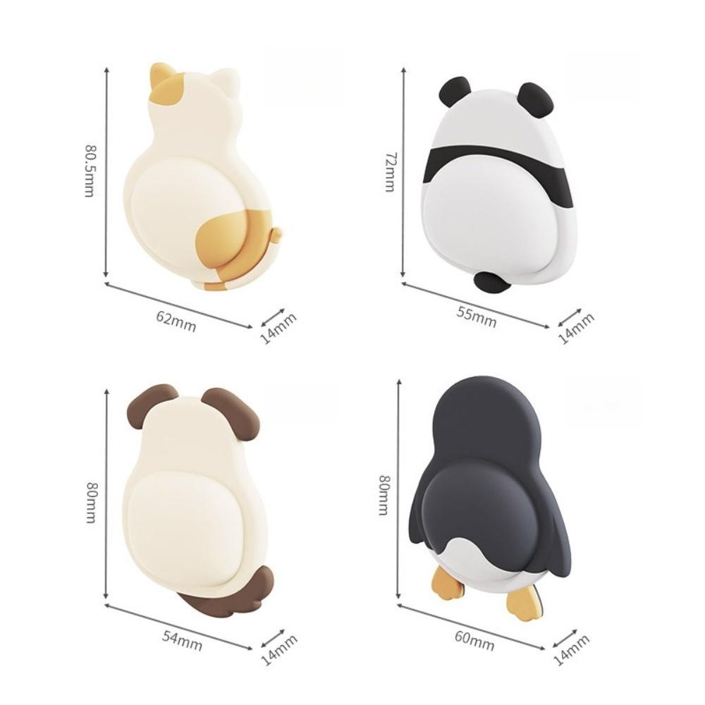 2/4PCS Adorable Pet Door Stopper 3D Dog Cat Penguin Panda Anti Collision Self Adhesive Bumper for Door Handle Fridge Chair