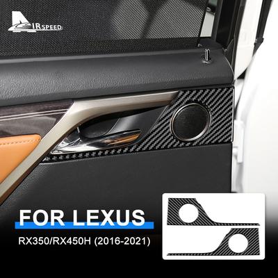 Samolepka z pravého karbonového vlákna pro Lexus RX350 RXH450 2016- Vnitřní styling ozdobného dílu kliky zadních dveří auta