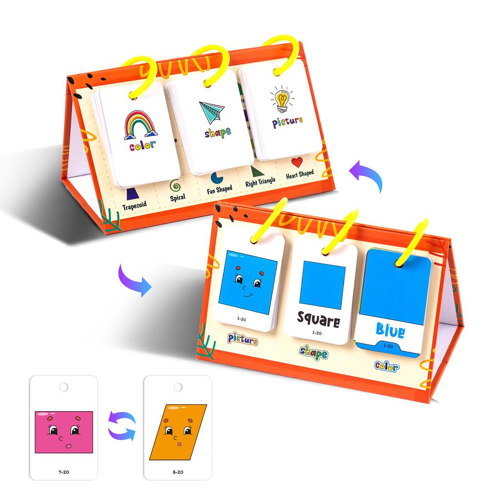 Big Sale 60 Shape Color Desktop Education Cards Color Shape Arrangement Combination Educational Toys Early Education